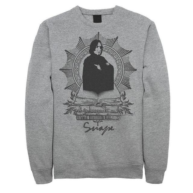 Mens Harry Potter Snape Books Portrait Fleece Graphic Pullover Athletic Grey Product Image