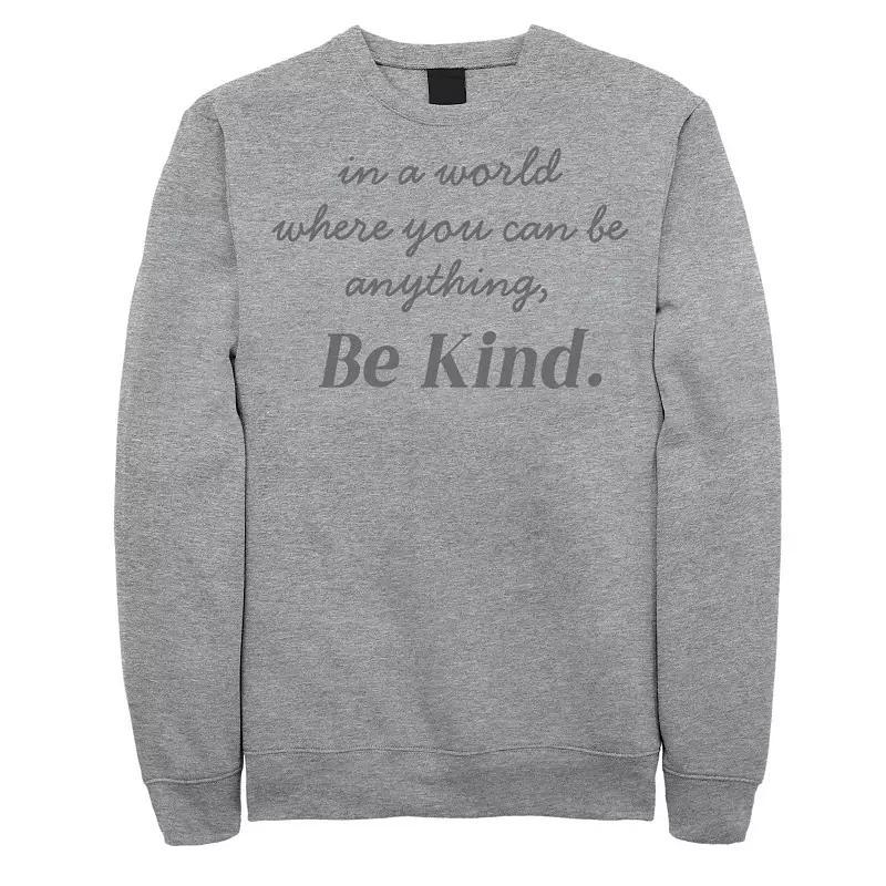 Mens Fifth Sun Be Kind Quote Sweatshirt Athletic Grey Product Image