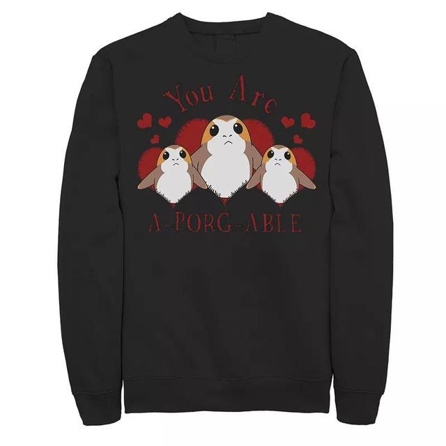 Mens Star Wars A-Porg-Able Hearts Sweatshirt Product Image