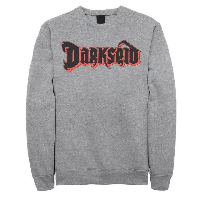 Mens DC Comics Darkseid Text Logo Poster Sweatshirt Athletic Grey Product Image