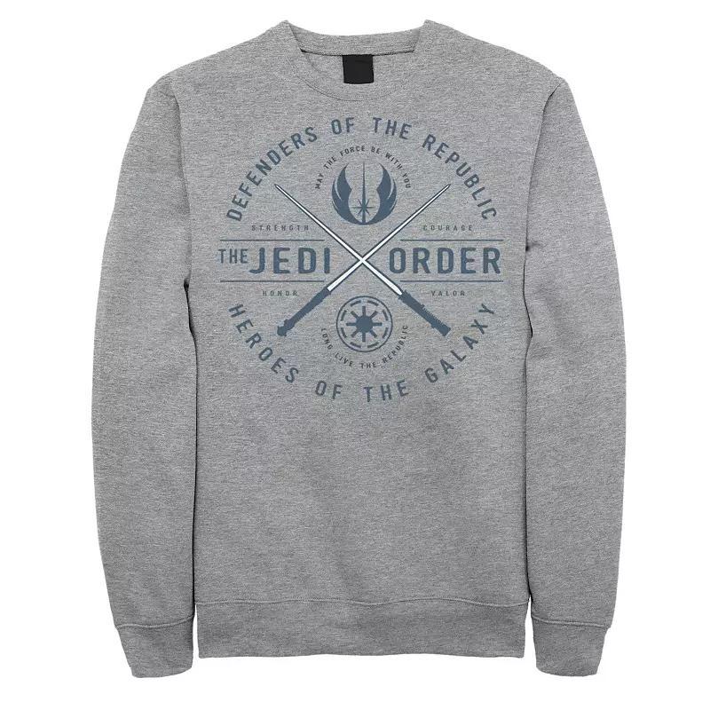 Big & Tall Star Wars Sabers Emblem Fleece Sweatshirt, Mens Athletic Grey Product Image