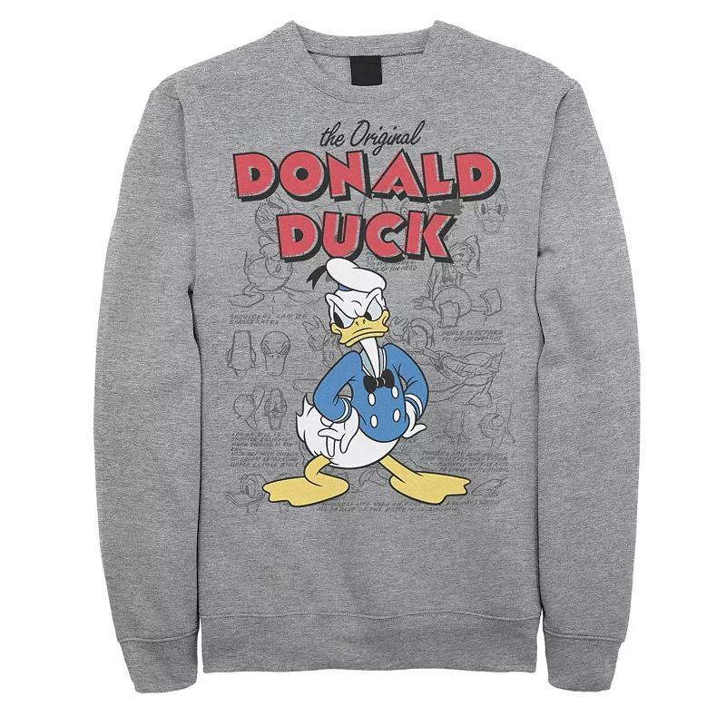 Disneys Donald Duck Mens Sweatshirt Athletic Grey Product Image