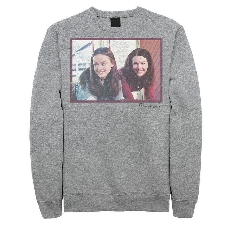 Mens Gilmore Girls Rory & Lorelai Portrait Sweatshirt Athletic Grey Product Image