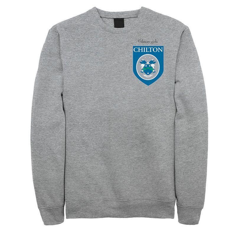 Mens Gilmore Girls Chilton Academy Left Chest Badge Sweatshirt Athletic Grey Product Image