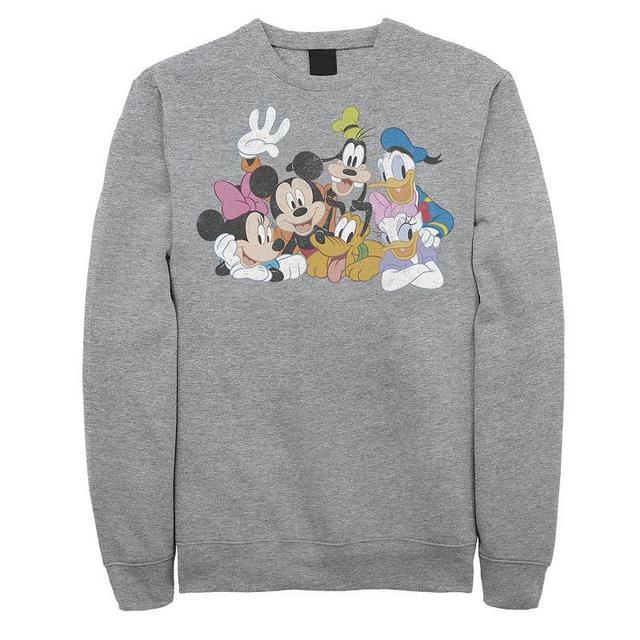 Disneys Mickey Mouse Mens Classic Character Sweatshirt Athletic Grey Product Image