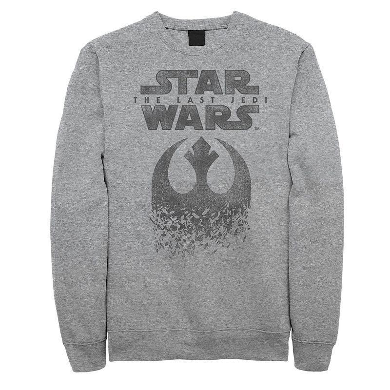 Mens Star Wars The Last Jedi Rebel Logo Fade Fleece Athletic Grey Product Image