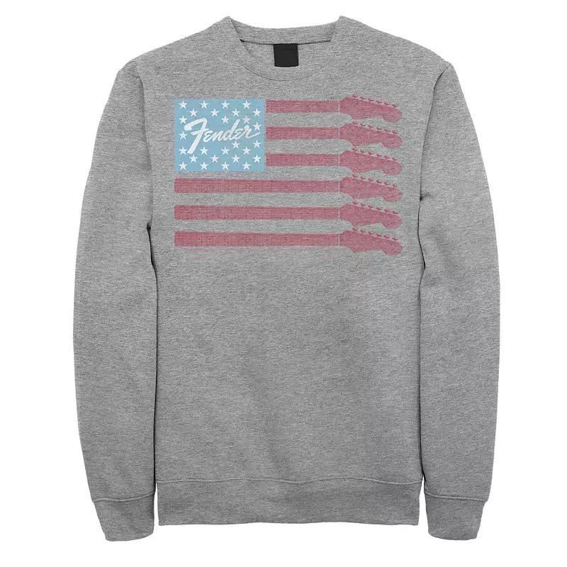 Mens Fender Guitar Flag Americana Rock Sweatshirt Athletic Grey Product Image