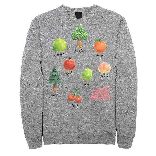 Mens Animal Crossing New Horizons Fruit And Trees Sweatshirt Athletic Grey Product Image