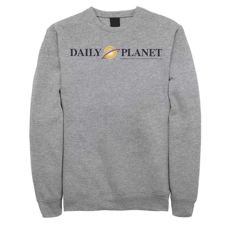 Mens DC Comics Superman Daily Planet Logo Sweatshirt Athletic Grey Product Image