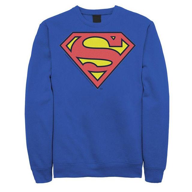 Mens DC Comics Superman Classic Chest Logo Sweatshirt Med Blue Product Image