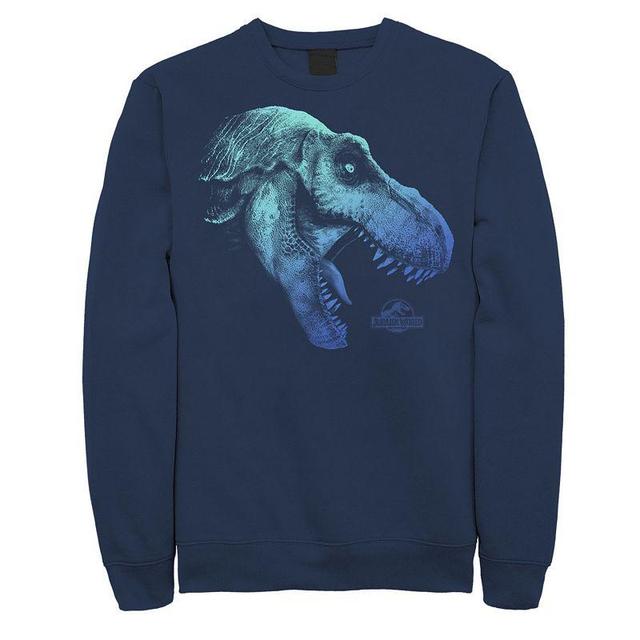 Mens Jurassic World Two T-Rex Blue Gradient Fleece Product Image