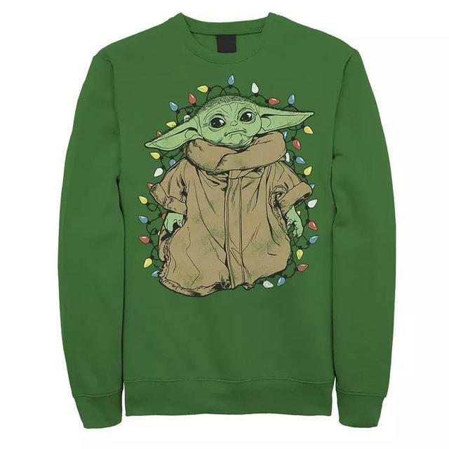 Mens Star Wars The Mandalorian Tangled Christmas Sweatshirt Product Image