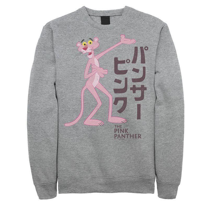 Mens Pink Panther Kanji Portrait Logo Graphic Fleece Pullover Product Image