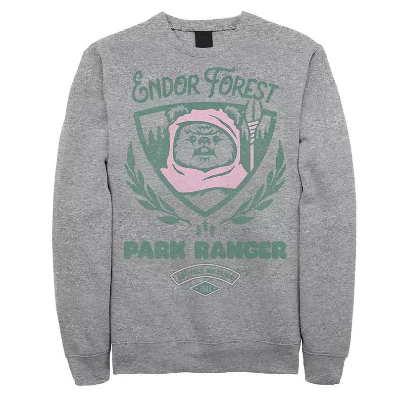 Disneys Star Wars Mens Ewok Park Ranger Fleece Athletic Grey Product Image