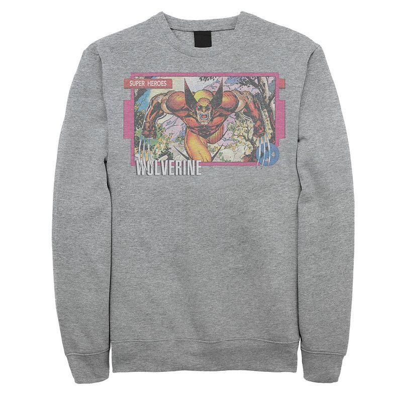 Mens Marvel X-Men Wolverine Super Heroes Portrait Panel Sweatshirt Med Grey Product Image