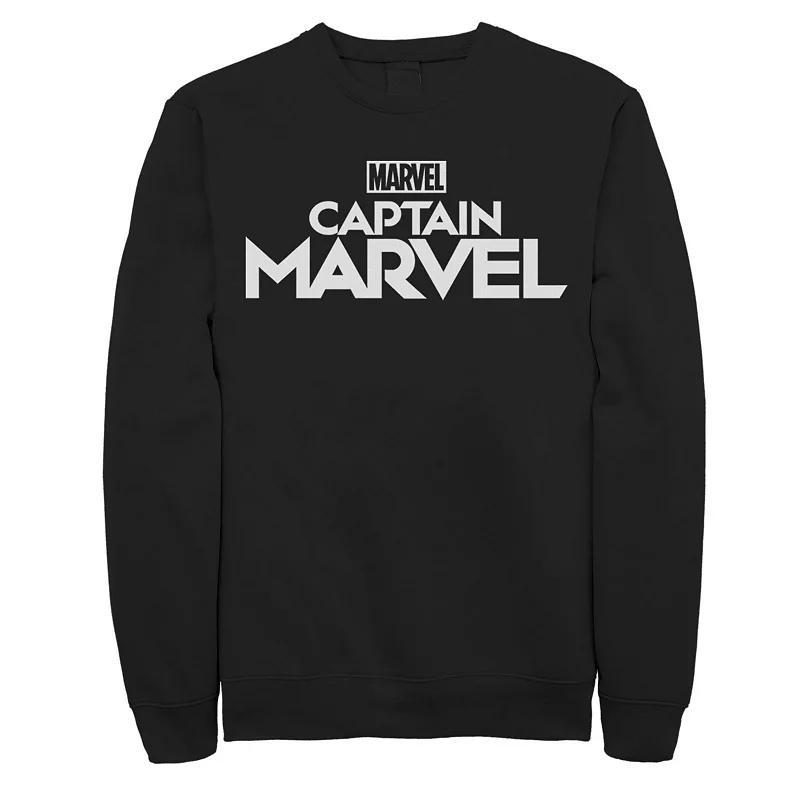 Mens Marvel Captain Marvel White Logo Large Sweatshirt Product Image