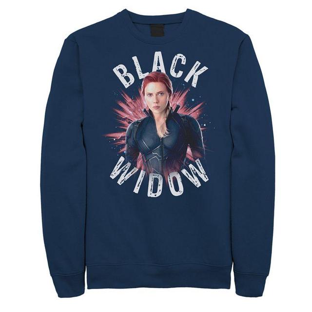 Mens Marvel Black Widow Burst Sweatshirt Blue Product Image