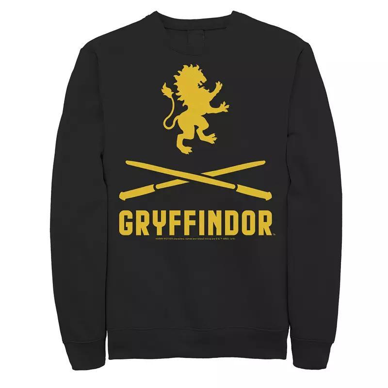 Mens Harry Potter Gryffindor Crossed Wands Logo Sweatshirt Black Product Image