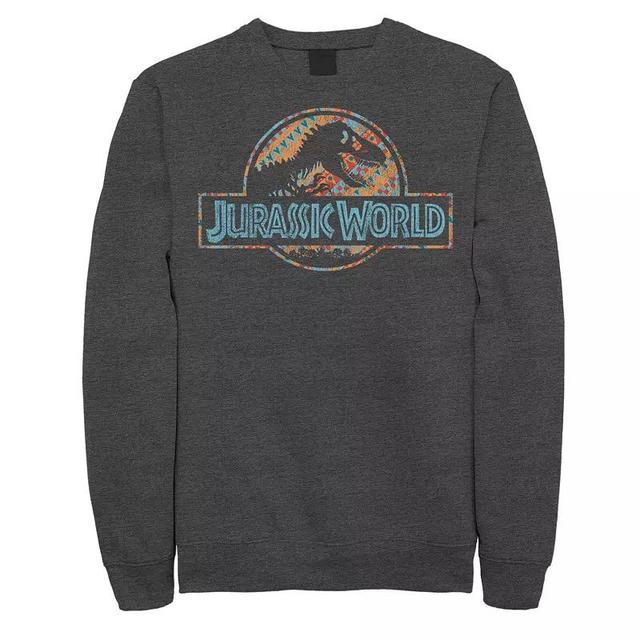 Mens Jurassic World Geometric Shape Pattern Logo Fleece Graphic Pullover Product Image