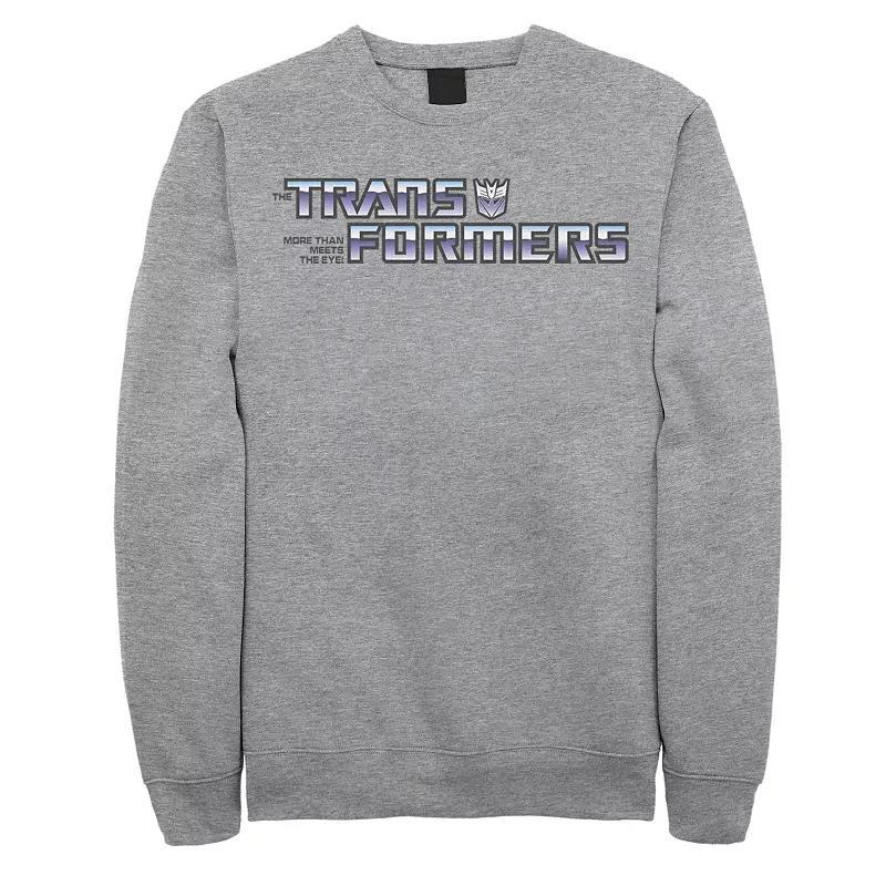 Mens Transformers Decepticons Logo Title Graphic Fleece Athletic Grey Product Image