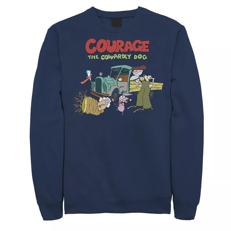 Mens Courage The Cowardly Dog Scene Logo Sweatshirt Blue Product Image