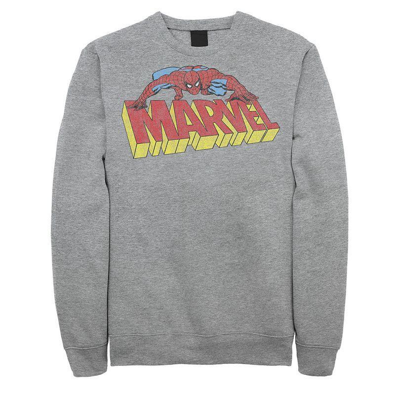 Mens Marvel Spider-Man Classic Logo Sweatshirt, Boys Athletic Grey Product Image