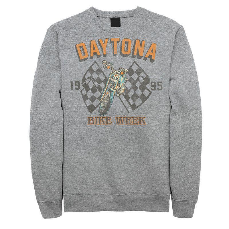 Mens Daytona Bike Week Checkered Flags 1995 Sweatshirt Athletic Grey Product Image