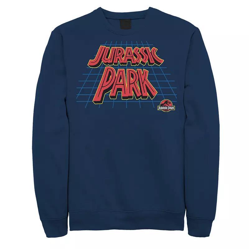 Mens Jurassic Park Classic T-Rex Skeleton Logo Sweatshirt Blue Product Image