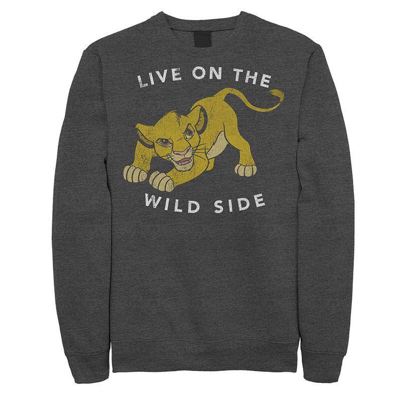 Mens Disneys The Lion King Simba Wild Side Fleece Grey Heather Product Image