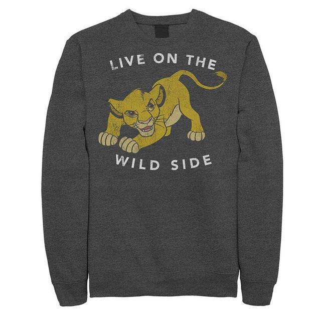 Disney Mens Lion King Simba Wild Side, Crewneck Fleece Product Image