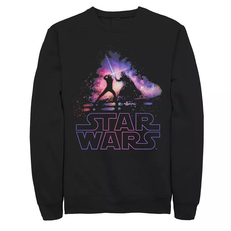 Mens Star Wars Luke Vs. Darth Vader Ugly Christmas Fleece Blue Product Image