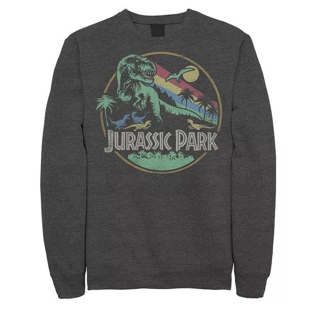 Mens Jurassic Park T-Rex Gradient Sunset Sweatshirt Blue Product Image