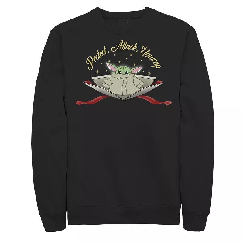 Mens Star Wars The Mandalorian The Child Protect Attack Unwrap Sweatshirt Product Image