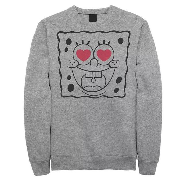 Mens Nickelodeon SpongeBob SquarePants Heart Eyes Line Art Fleece Product Image