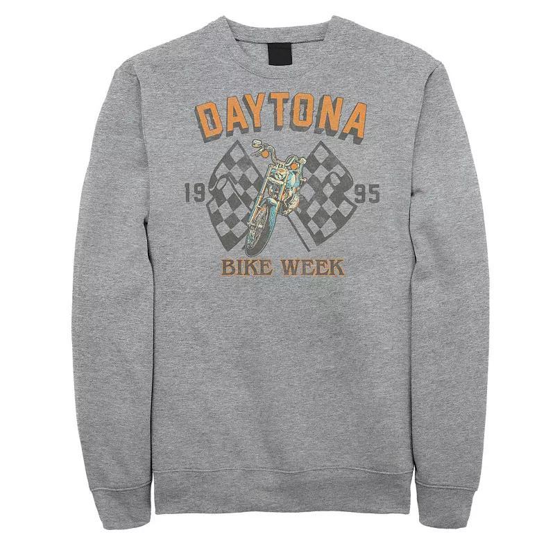 Big & Tall Daytona Bike Week Checkered Flags 1995 Graphic Fleece, Mens Athletic Grey Product Image