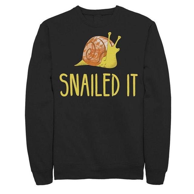 Mens Snailed It Snail Portrait Fleece Product Image