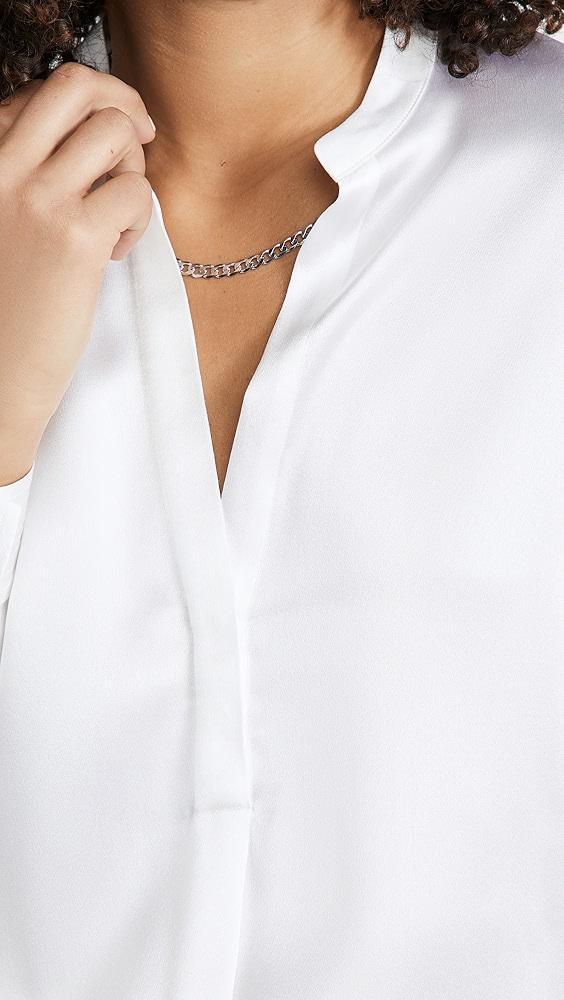 Vince Band Collar Blouse | Shopbop Product Image