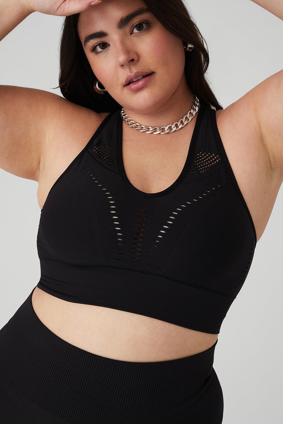 Seamless Open Air Bra - Black Product Image