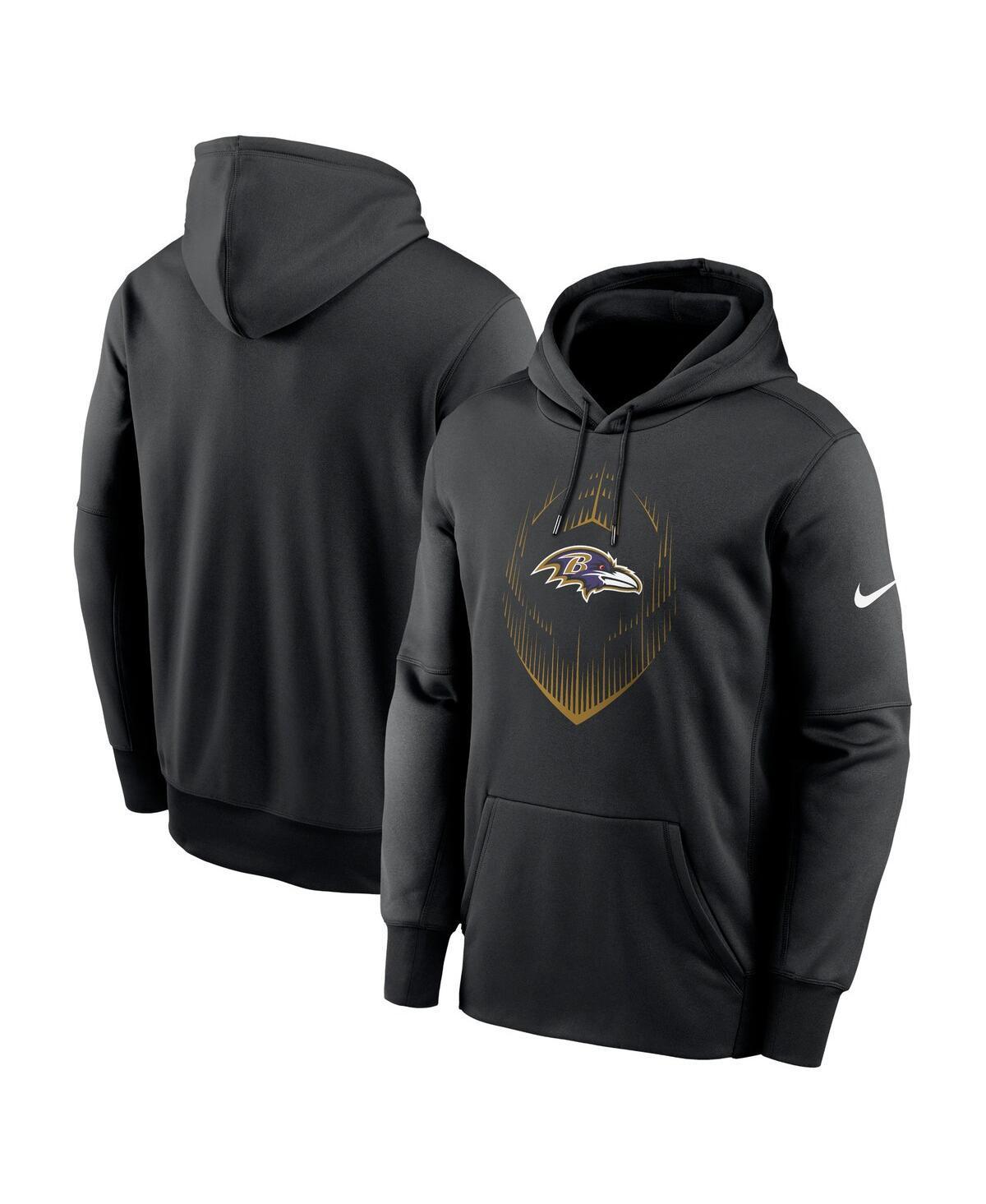 Mens Nike Black Los Angeles Rams Color Block Fleece Performance Pullover Hoodie Product Image