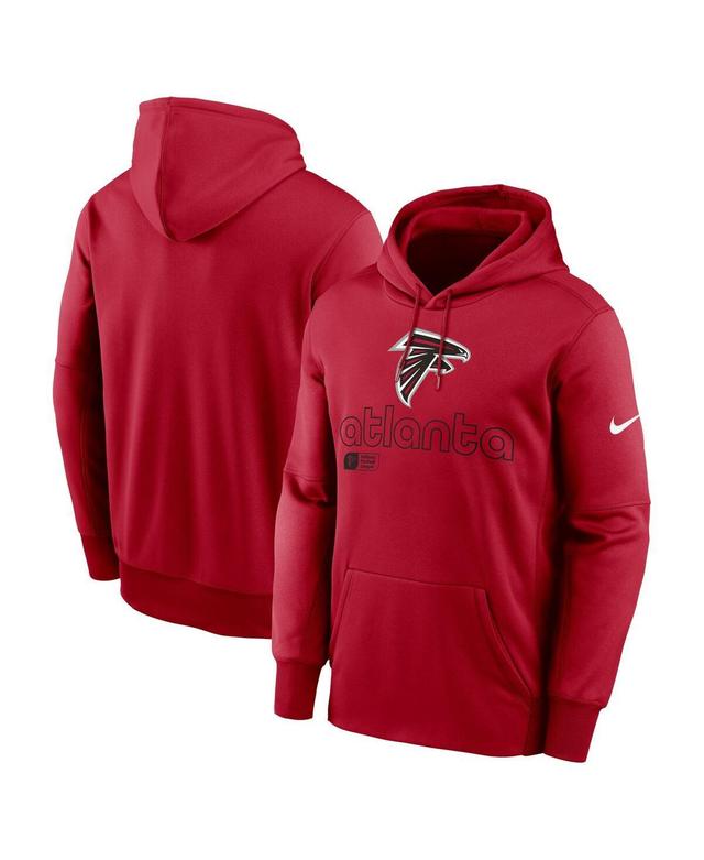 Nike Mens Red Atlanta Falcons Performance Pullover Hoodie Product Image