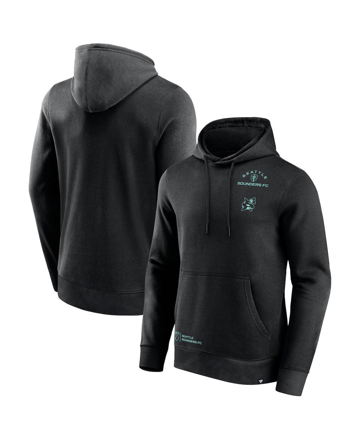 Mens Fanatics Black Seattle Sounders Fc Halftime Pullover Hoodie Product Image