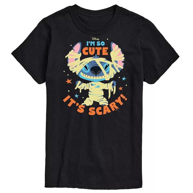 Disneys Lilo & Stitch Mens So Cute Its Scary Tee Blue Product Image