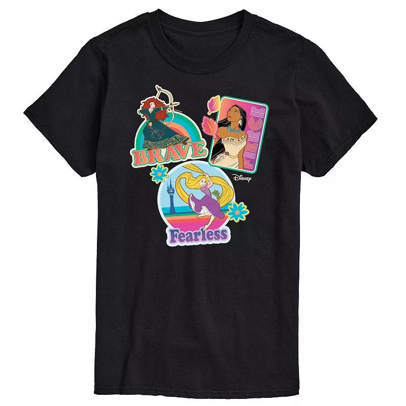 Disney Princess Big & Tall Brave Fierce Fearless Graphic Tee, Mens Product Image