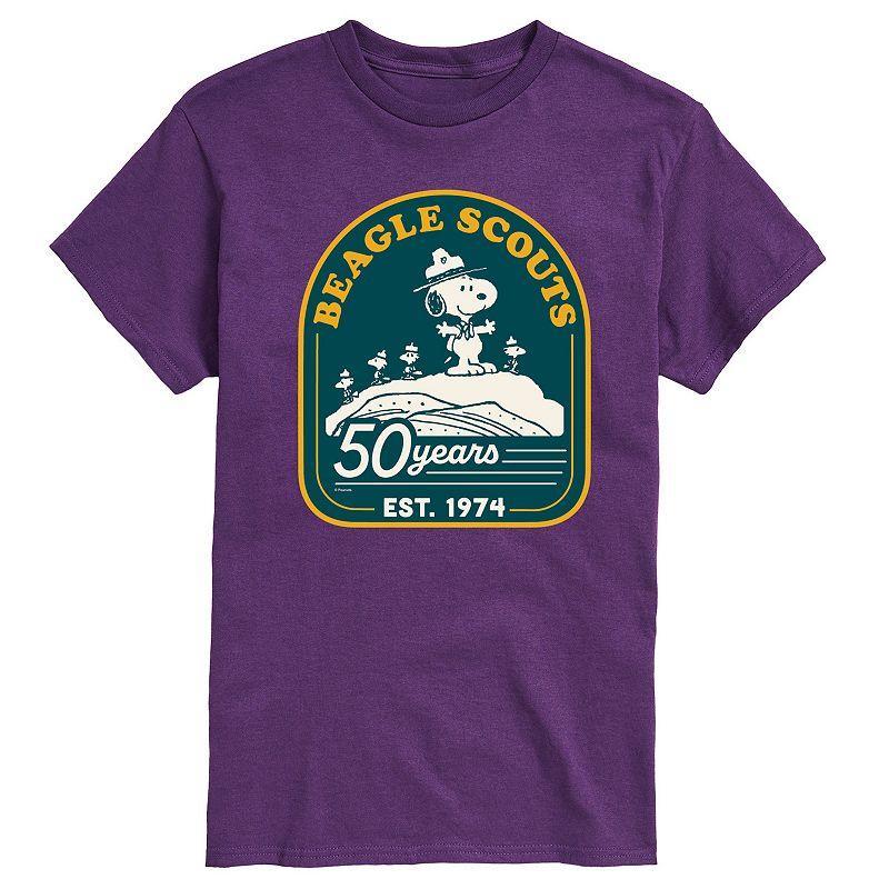 Big & Tall Peanuts Beagle Scouts 50 Years Mountain Graphic Tee, Mens Product Image