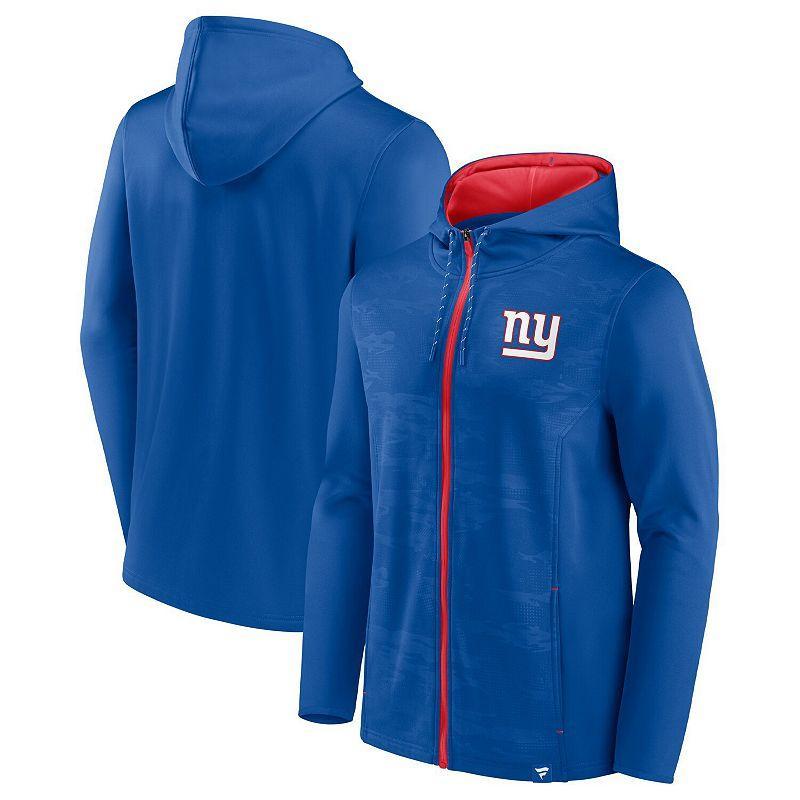 Mens Fanatics Branded Royal/Red New York Giants Ball Carrier Full-Zip Hoodie Product Image