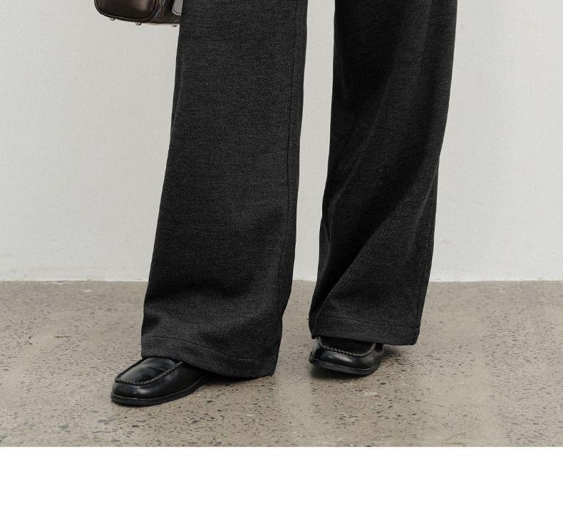 High Rise Plain Wide Leg Pants Product Image