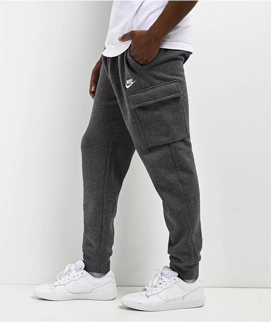 Nike Sportswear Club Charcoal Cargo Jogger Sweatpants Product Image