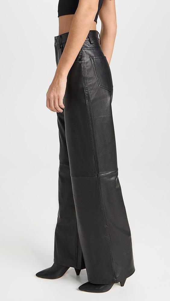 Reformation Veda Kennedy Wide Leg Leather Pants | Shopbop Product Image