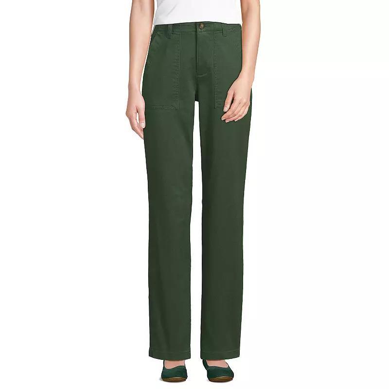 Womens Lands End High Rise Chino Utility Pants Product Image