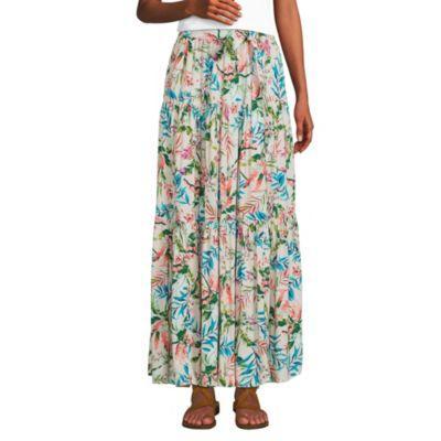 Women's Tiered Rayon Maxi Skirt Product Image